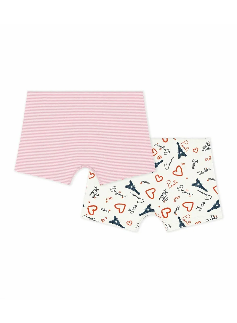 Petit Bateau Pack of children's long Paris print cotton shorties